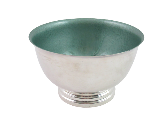 Vintage Watson Silver Footed Bowl WP101 With Green Enamel Interior