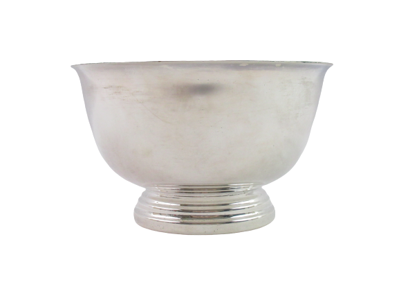 Vintage Watson Silver Footed Bowl WP101 With Green Enamel Interior
