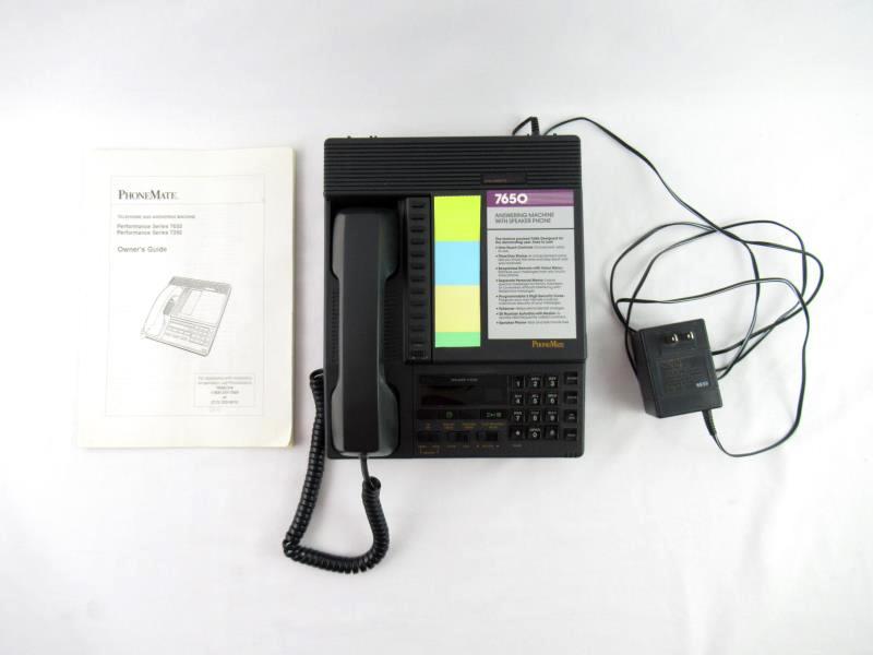 Vintage PhoneMate 7650 Telephone with Answering Machine With Speaker