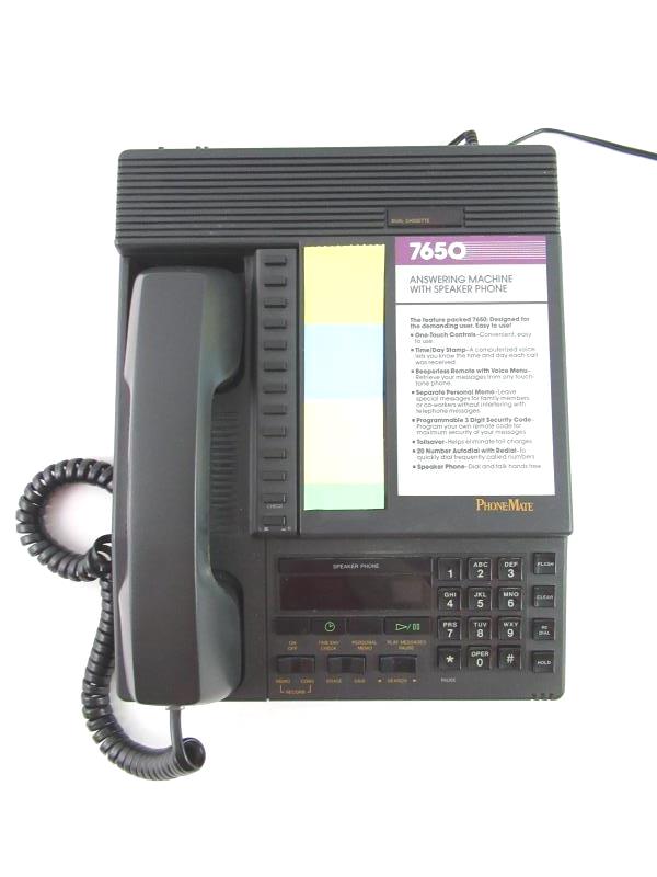 Vintage PhoneMate 7650 Telephone with Answering Machine With Speaker