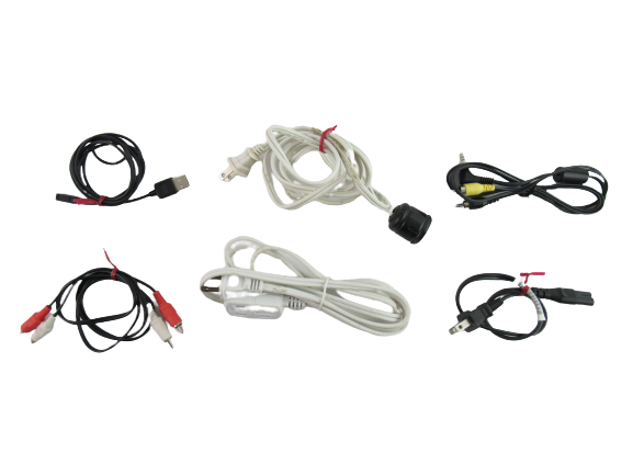 Lot of 6 Misc Cords RCA RCA to Aux Micro USB AC Adapter Extension