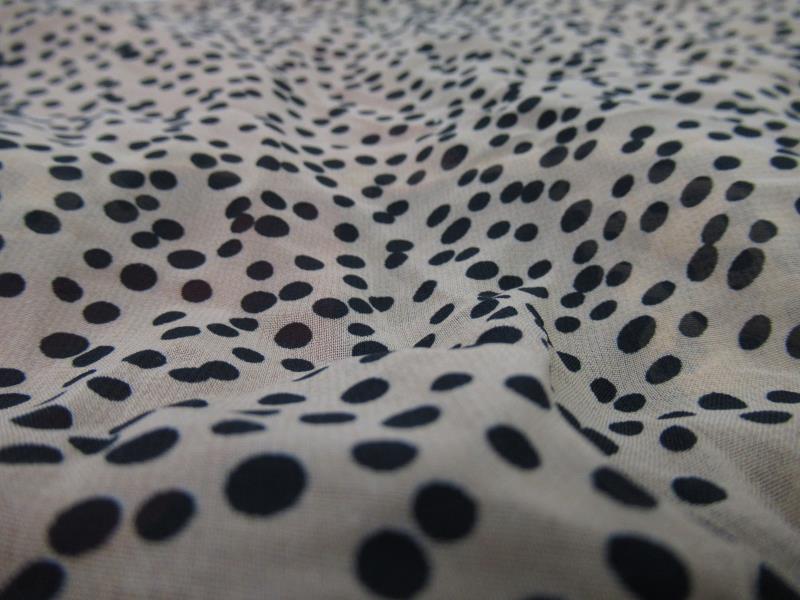 Bobeau Chiffon Short Sleeve Blouse Women's Size Medium Cheetah Print Orange