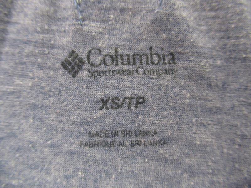 Columbia Sportswear Blue Floral Tee Shirt Women's Size XS Round Neckline