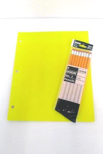 Back To School Binder Lot D Ring 1 Inch 2 Spiral Notebooks Folders Lot of Pencil