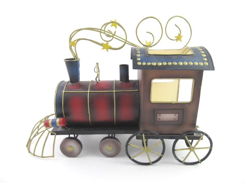 Tin Steam Engine Tealight Candle Holder