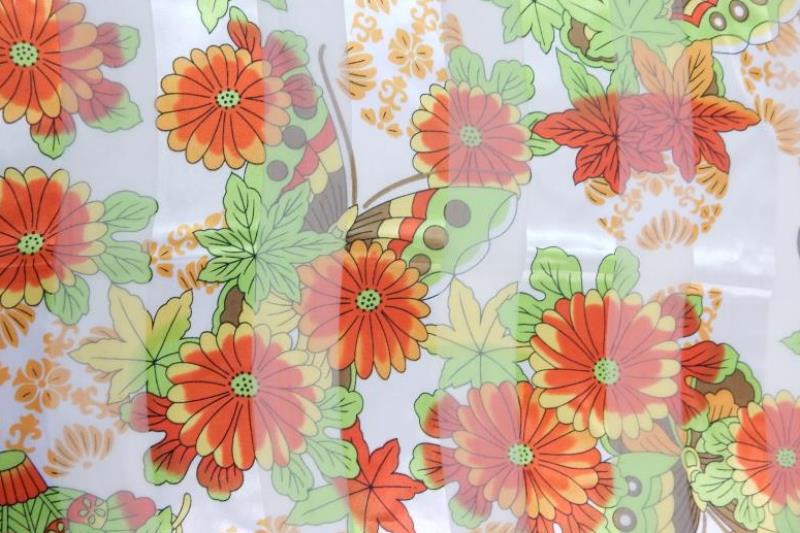 Bijoux Terner Scarf 42X42 Square Polyester Orange Floral Butterfly Wrap With Tag