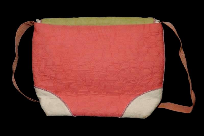 Femtio Quilted Floral Crossbody Purse Floral Pink Green Tassel