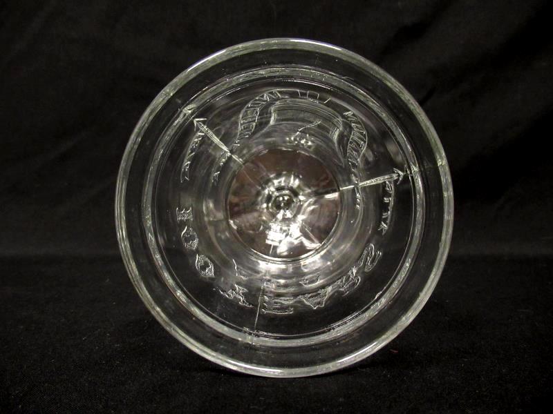 Declaration Of Independence 100 Year Celebration Footed Goblet Clear Glass