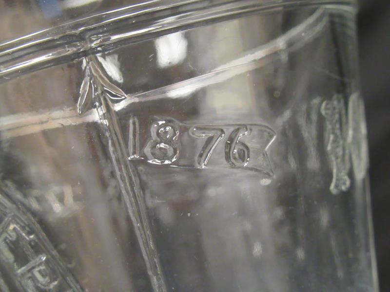 Declaration Of Independence 100 Year Celebration Footed Goblet Clear Glass