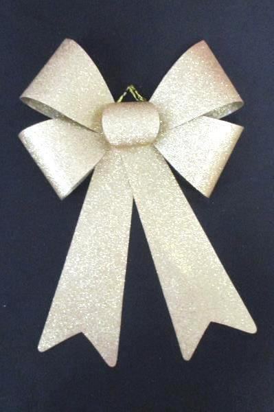 Christmas Decor Lot Hanging Gold Sparkle Bow Snowman 2 Santa Buckle Stockings