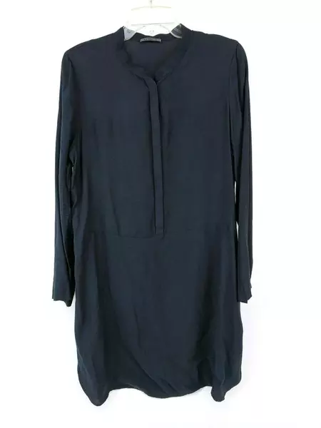 OSKA Dress Rosa 100% Viscose Tunic Black Lagenlook Women's Sz 1