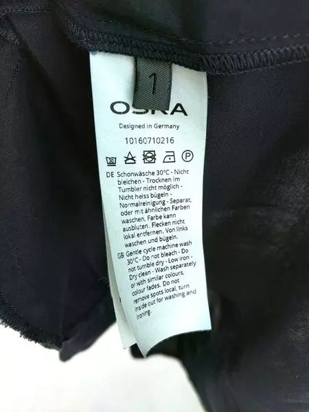 OSKA Dress Rosa 100% Viscose Tunic Black Lagenlook Women's Sz 1