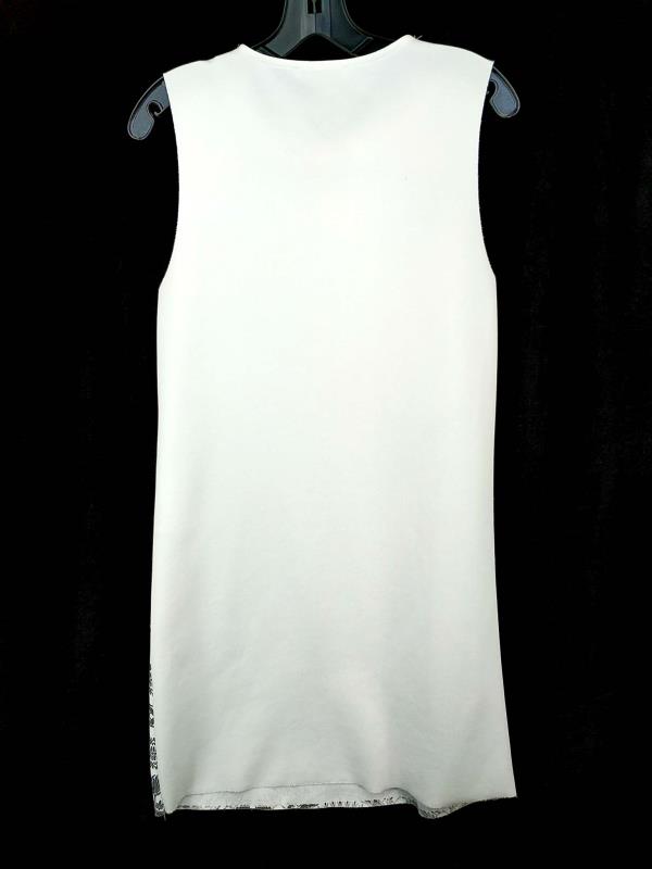 ZARA Pullover Shift Dress Sleeveless White Boho Printed Career Sz Small