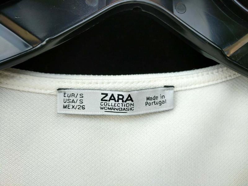 ZARA Pullover Shift Dress Sleeveless White Boho Printed Career Sz Small