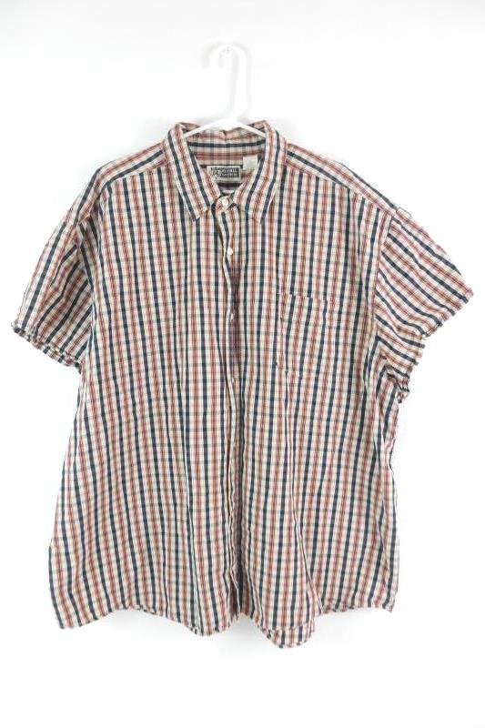 Route 66 Original Clothing Co Men's Plaid Button Up Shirt Sz 2X Short Sleeve