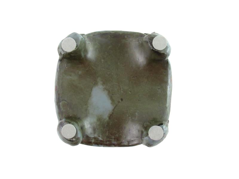 Resin Pillar Candle Holder Stand 5.75 Inches Leaf Textured Diamond Pattern