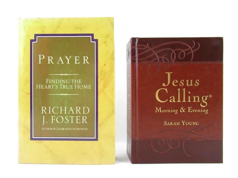 Lot of 2 Devotionals Jesus Calling Prayer Hardcover Richard Foster Sarah Young