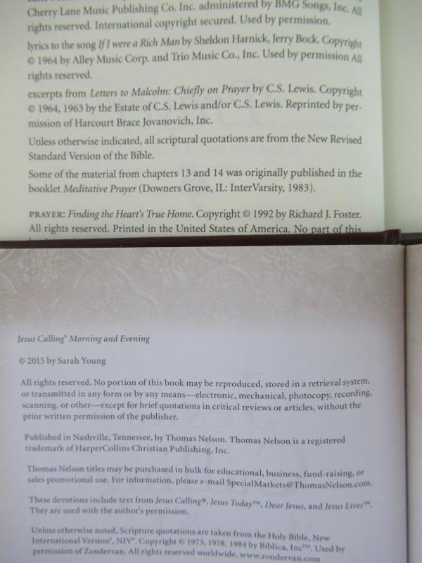 Lot of 2 Devotionals Jesus Calling Prayer Hardcover Richard Foster Sarah Young