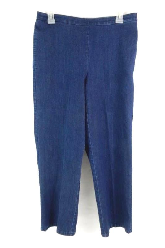 Alfred Dunner Cropped Pants Denim Semi Elastic Waist Women's Size 10