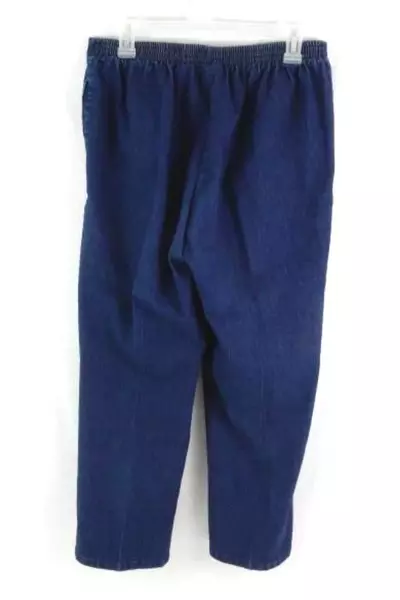 Alfred Dunner Cropped Pants Denim Semi Elastic Waist Women's Size 10