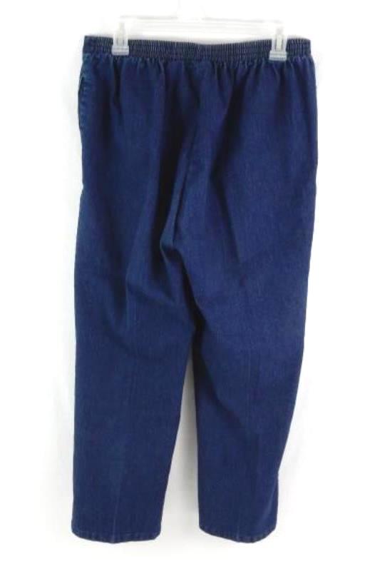 Alfred Dunner Cropped Pants Denim Semi Elastic Waist Women's Size 10