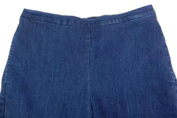 Alfred Dunner Cropped Pants Denim Semi Elastic Waist Women's Size 10