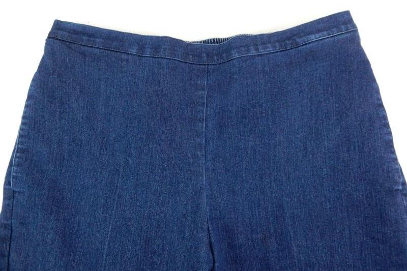 Alfred Dunner Cropped Pants Denim Semi Elastic Waist Women's Size 10