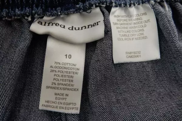 Alfred Dunner Cropped Pants Denim Semi Elastic Waist Women's Size 10