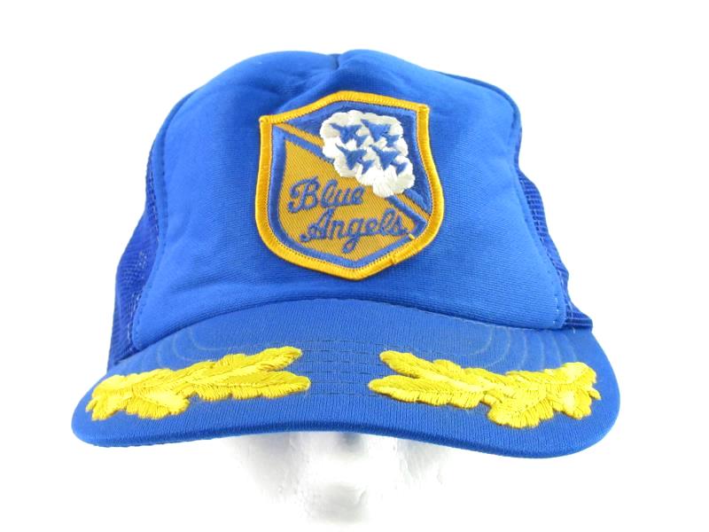 Vintage Blue Angles Patch US Navy Marine Aircraft Jets Snapback Mesh Trucker M/L