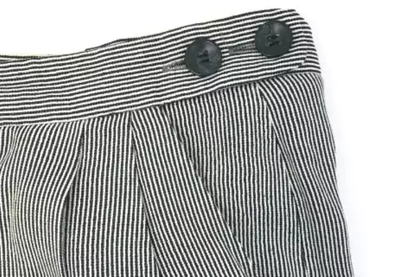 Vintage Emanuel Ungaro Striped Dress Pants Women's Size 8 42 Black White