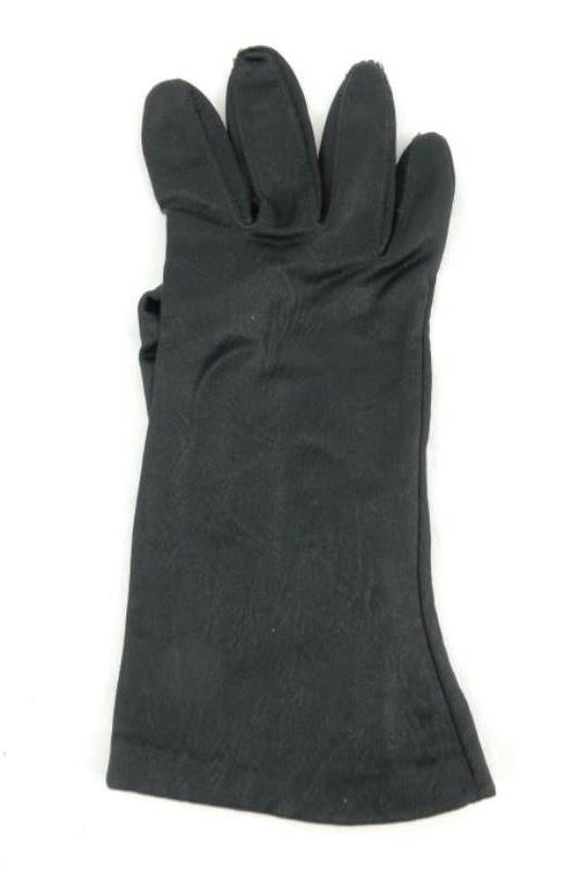 Vintage Women's 100% Nylon Gloves Size Medium Black Fuzzy Lined