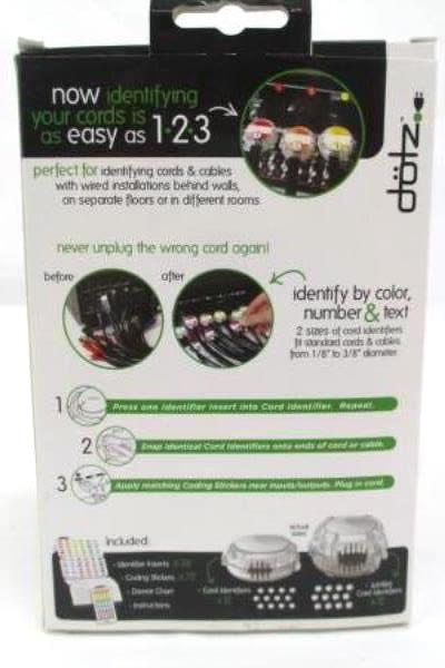 Home Entertainment Lot Cord Identifier Kit CATV Cord Audio/Video Cord Coaxial