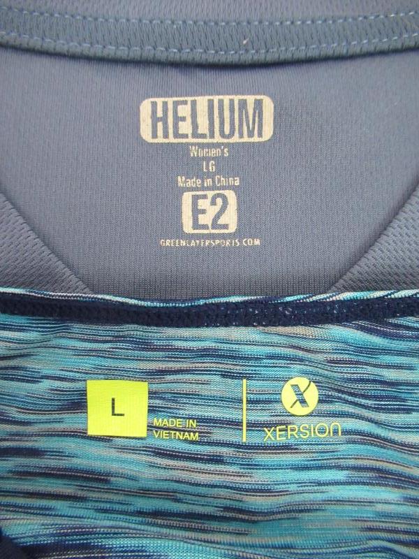 Lot of 2 Women's Blue Active Tops Size Large Xersion Mesh Back Helium E2