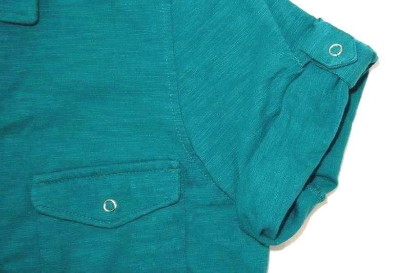 Canyon Guide Outfitters Button Up Knit Top Women's Size Small Collared Teal