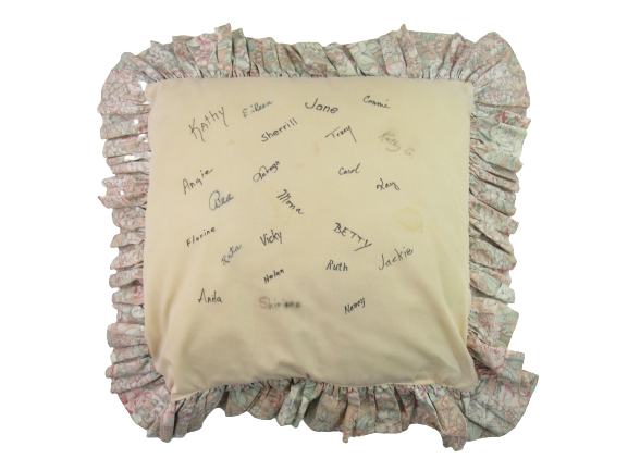 Vintage Homemade Patchwork Friendship Pillow Sign Denver Friends Women