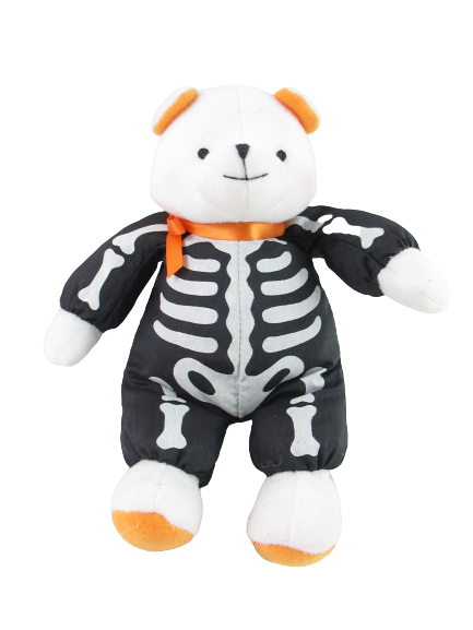 Hallmark Brandon Bear Halloween Skeleton Bones White 8in Stuffed Toy Animal Doll