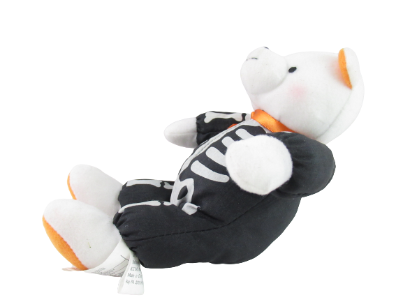 Hallmark Brandon Bear Halloween Skeleton Bones White 8in Stuffed Toy Animal Doll