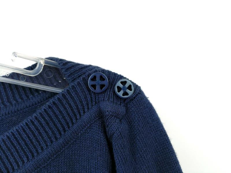 CLOVER by Bobby Jones Pullover Sweater Blue Boat Neck Cotton Silk Cashmere Sz XL
