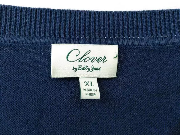 CLOVER by Bobby Jones Pullover Sweater Blue Boat Neck Cotton Silk Cashmere Sz XL