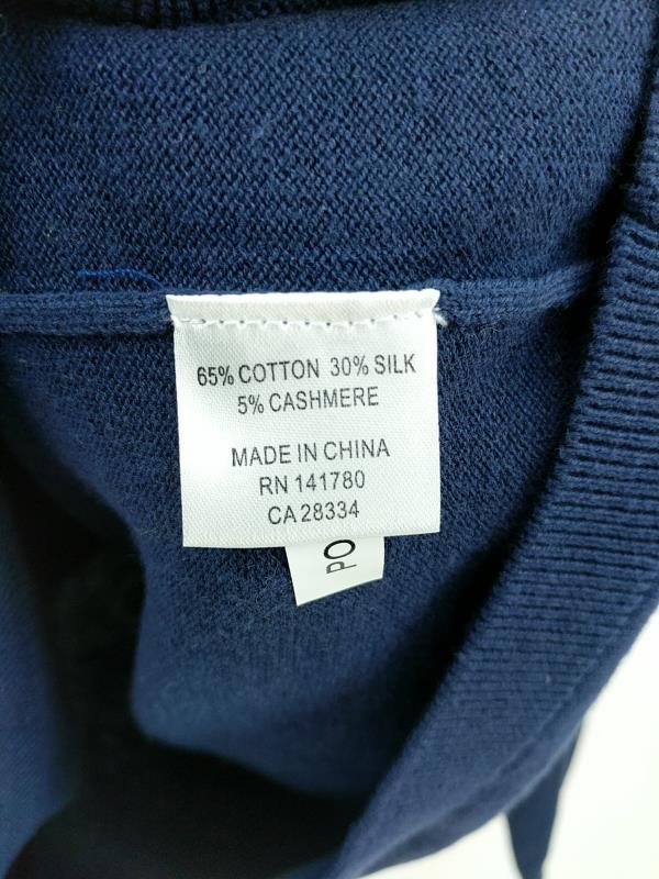CLOVER by Bobby Jones Pullover Sweater Blue Boat Neck Cotton Silk Cashmere Sz XL