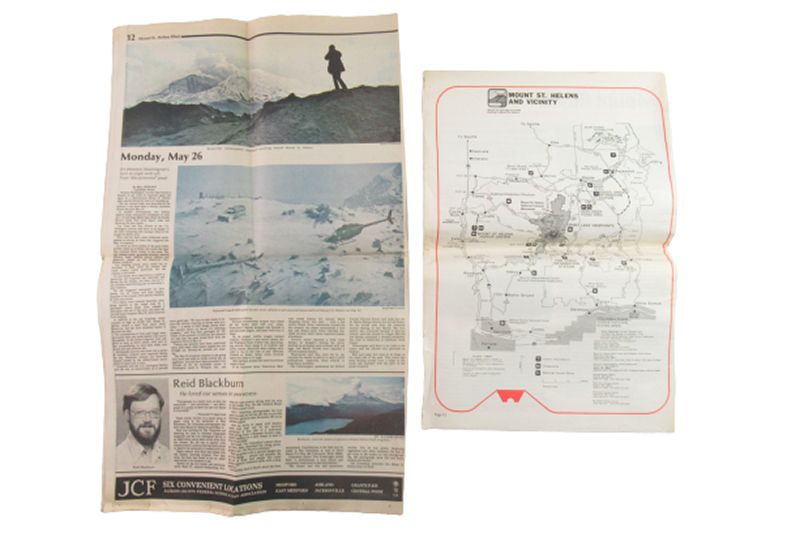 Lot of 2 Vintage Newspapers Mount St Helens Diary May 1980 & Volcano Review 1993