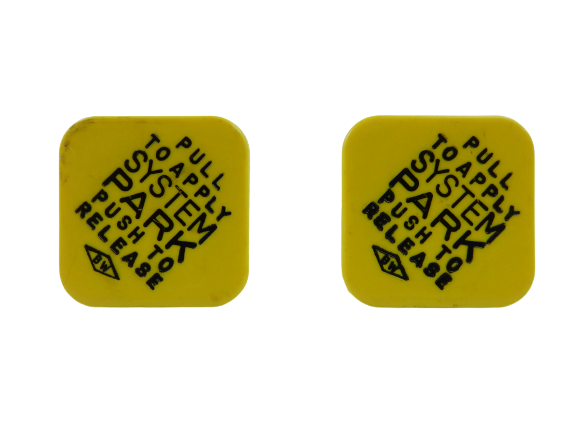 Lot of 2 BW Yellow Parking Brake Knobs T-248502 System Park Yellow Replacement