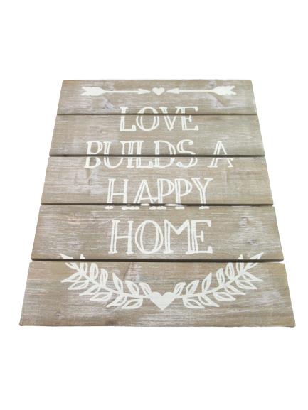 Farmhouse Style Wood Pallet Wall Art Love Builds A Happy Home White Wash