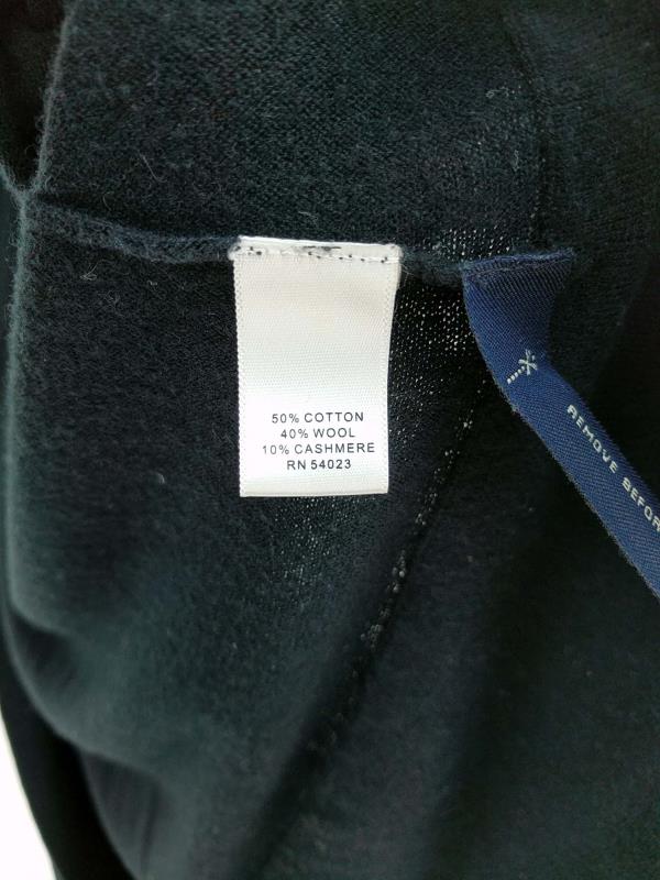 BANANA REPUBLIC Open Cardigan Circle Sweater Navy Blue Wool Cashmere Woemsn XS