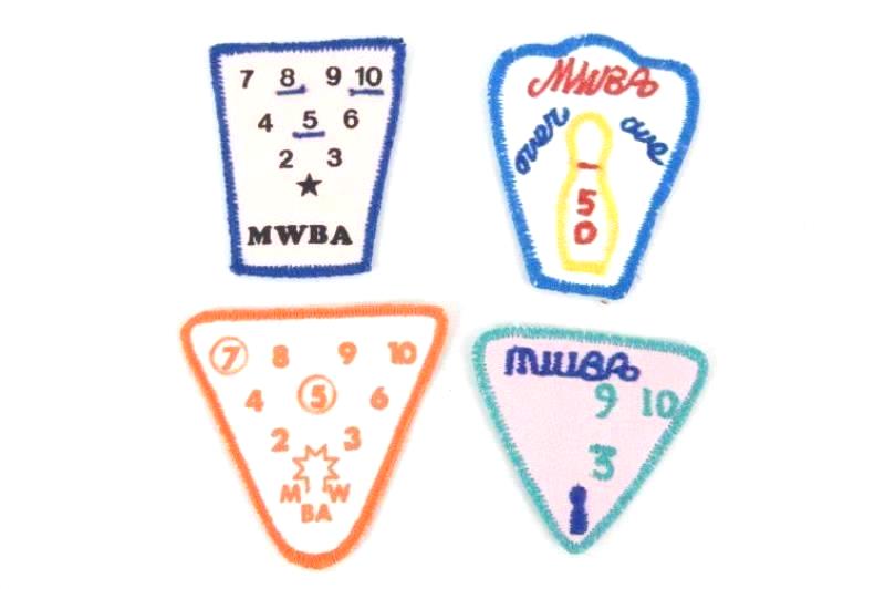 Vintage Bundle Women's Bowling Patches and Pins 1990s McMinnville Oregon League