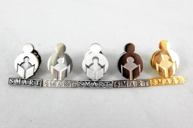 Lot of 5 Vintage Book Smart Pins School Silver Tone Gold Tone Lapel with Backs