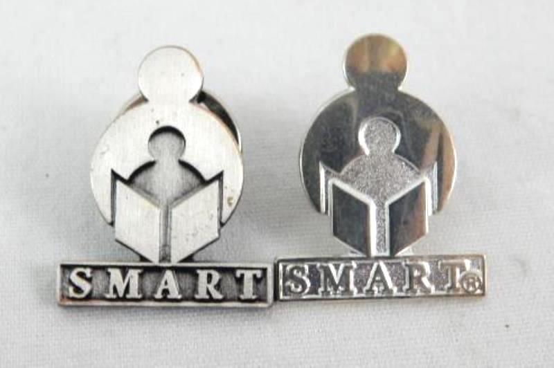 Lot of 5 Vintage Book Smart Pins School Silver Tone Gold Tone Lapel with Backs