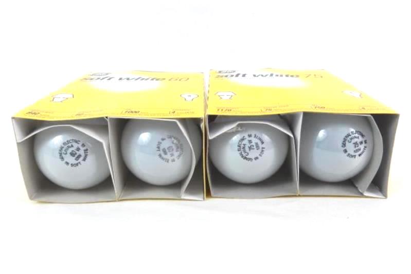 Lot of 6 NEW GE 60W 75W Light Bulb A19 Soft White 2 Boxes Missing 1