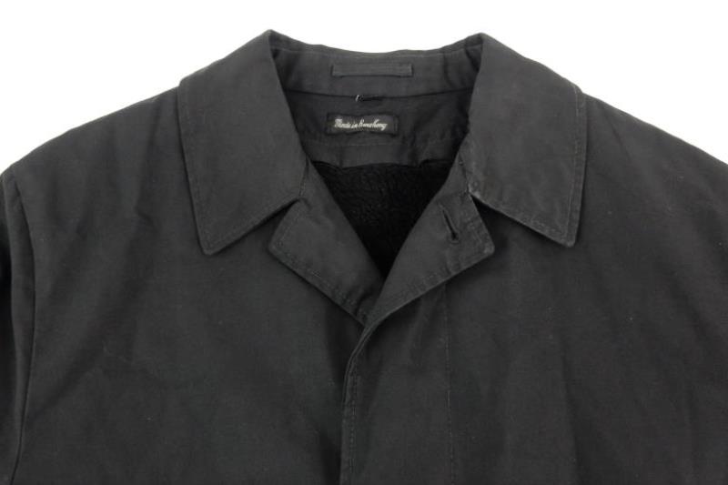 Vintage Women's Coat Fleece Lined Size R40 Black Button Up Front