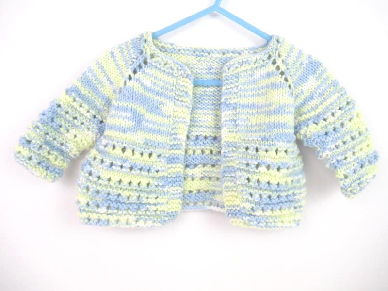 Lot of 2 Homemade Hand Knit Crochet Baby Girl Sweaters Cardigans See Measurement